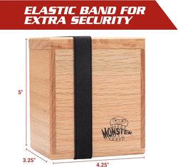 MONSTER WOODEN SINGLE (150 CARDS) DECK BOX: RED OAK