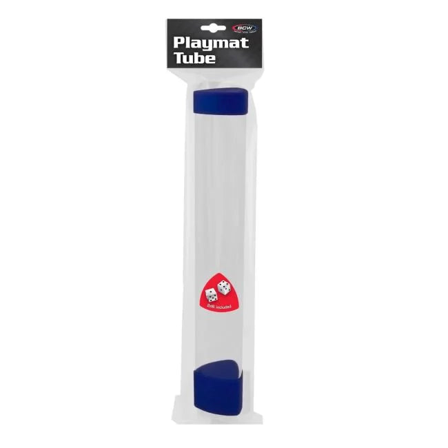 BCW Playmat Tube with Dice Cap- Blue