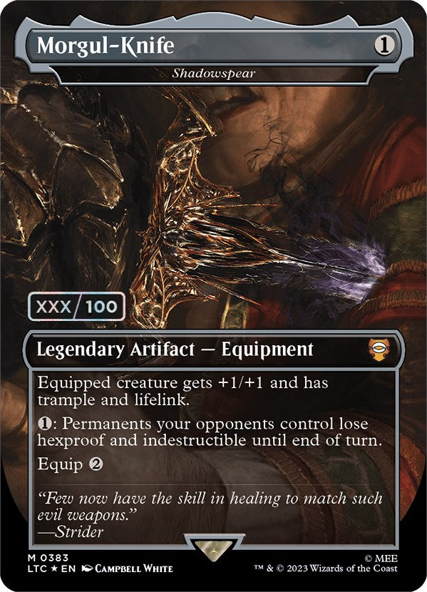 Morgul-Knife - Shadowspear (Borderless) (Serialized) [The Lord of the Rings: Tales of Middle-Earth Commander]