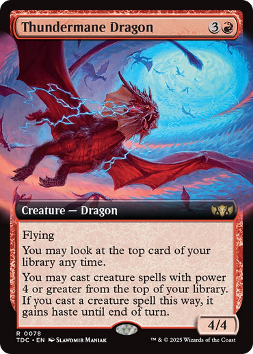 Thundermane Dragon (Extended Art) [Tarkir: Dragonstorm Commander]
