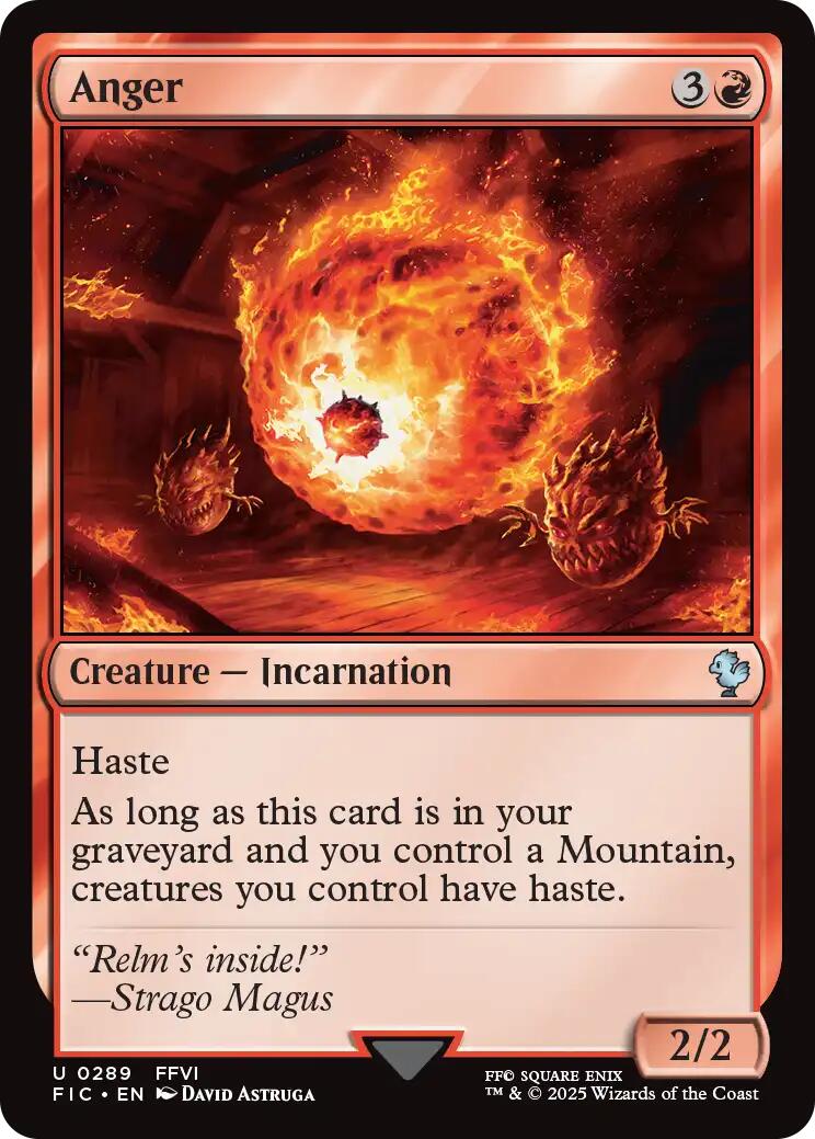 Anger (Surge Foil) [FINAL FANTASY Commander]