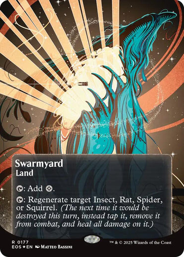 Swarmyard (0087) (Borderless) (Galaxy Foil) [Edge of Eternities: Stellar Sights]
