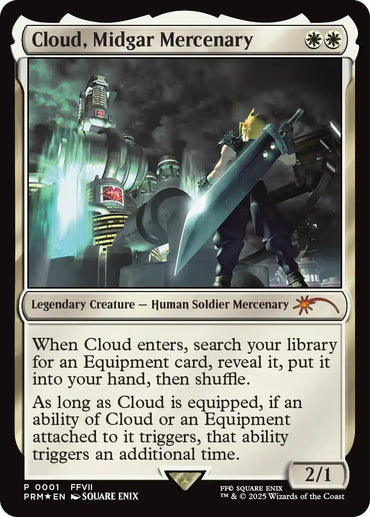 Cloud, Midgar Mercenary (Borderless) [Pro Tour Promos]