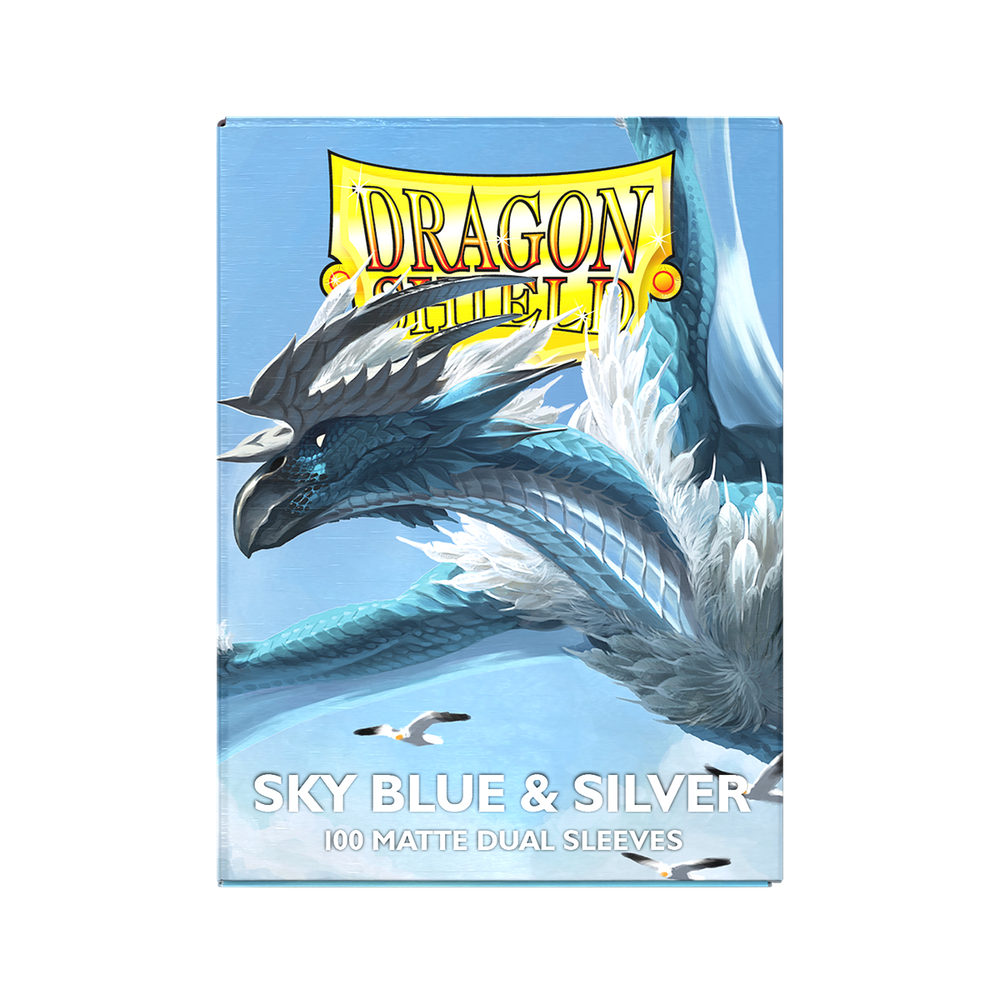 Dragon Shield: Standard 100ct Sleeves - Sky Blue & Silver (Dual Matte)