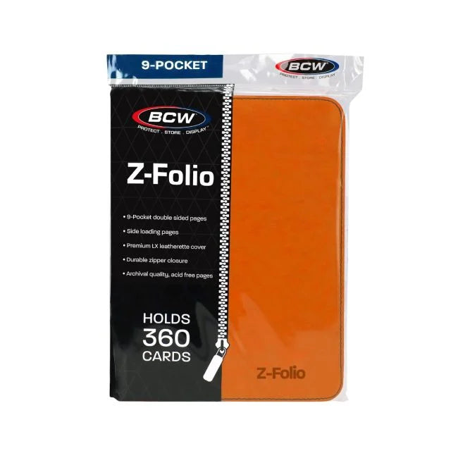 BCW-Z-Folio 9-Pocket Album- Orange