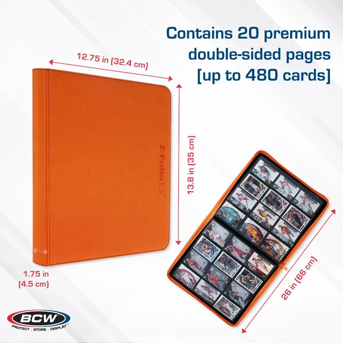 BCW-Z-Folio 12-Pocket LX Album - Orange