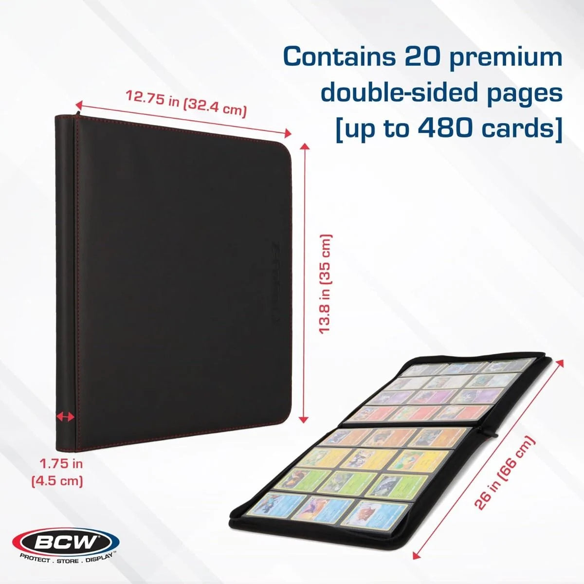 BCW-Z-Folio 12-Pocket LX Album- Gray