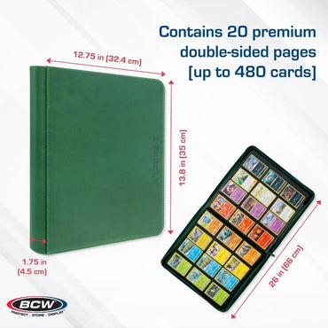 BCW-Z-Folio 12-Pocket LX Album- Green