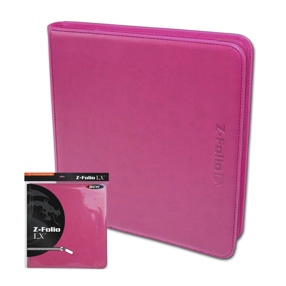 BCW-Z-Folio 12-Pocket LX Album-Pink