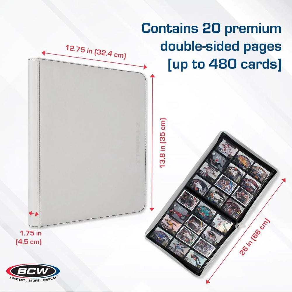 BCW-Z-Folio 12-Pocket LX Album-White