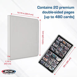 BCW-Z-Folio 12-Pocket LX Album-White
