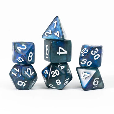 Sirius Dice Unearthed Treasure Sapphire 7-Piece Polyhedral RPG Dice Set | Sirius Dice
