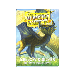 Dragon Shield: Standard 100ct Sleeves - Yellow & Silver (Dual Matte)
