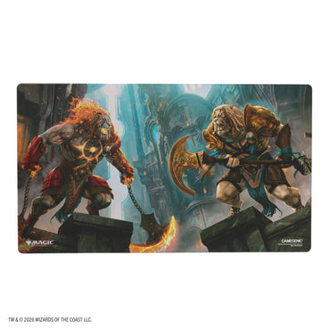 Shiny Playmat - Reality Fracture - Ajani, Path of Vengeance / Ajani, Counterattack Leader official product image