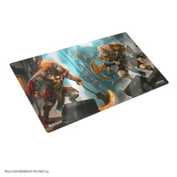 Shiny Playmat - Reality Fracture - Ajani, Path of Vengeance / Ajani, Counterattack Leader official detail image