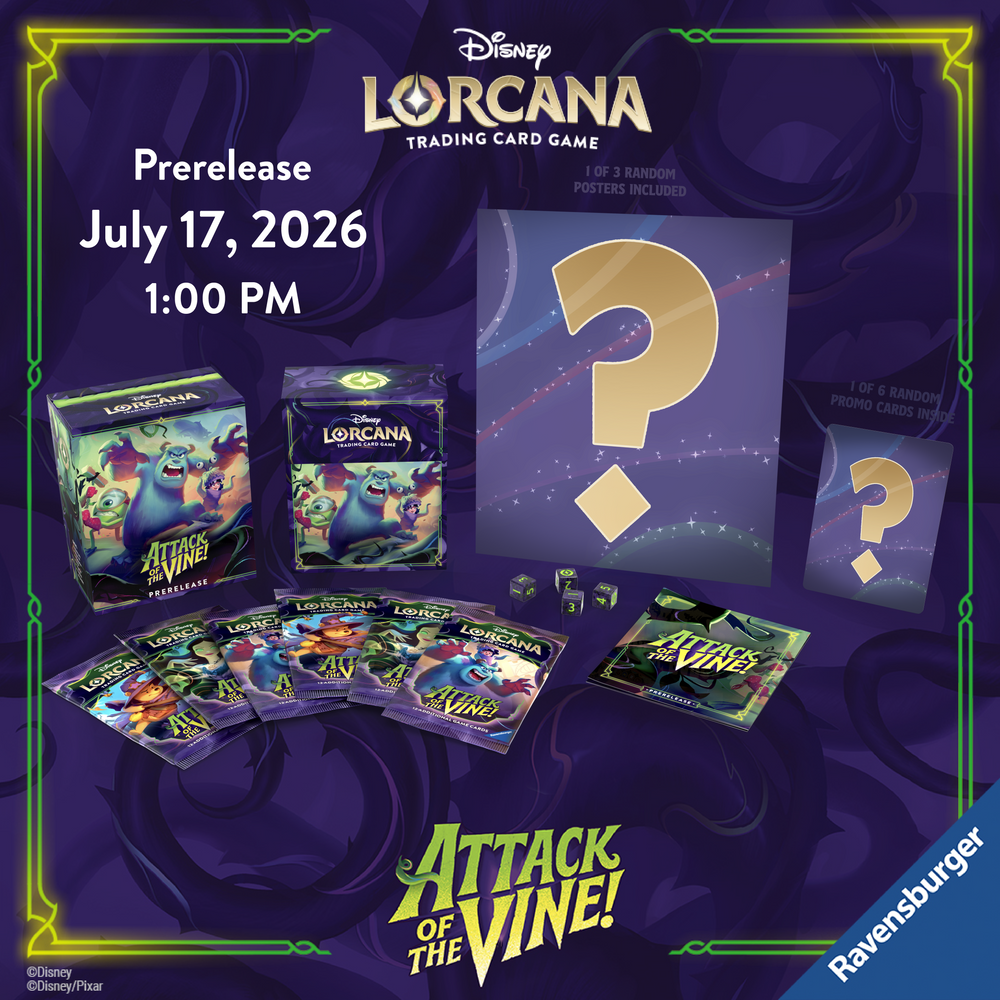 Lorcana Attack of the Vine! Pre-Release Event 07/19  1:00PM