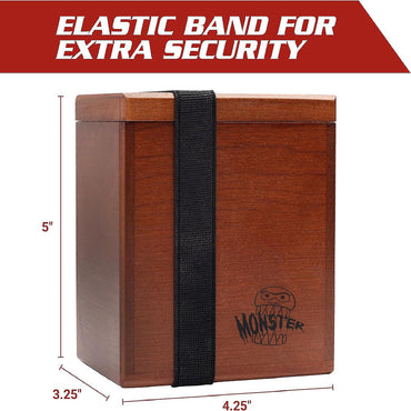 MONSTER WOODEN SINGLE (150 CARDS) DECK BOX: CHERRY