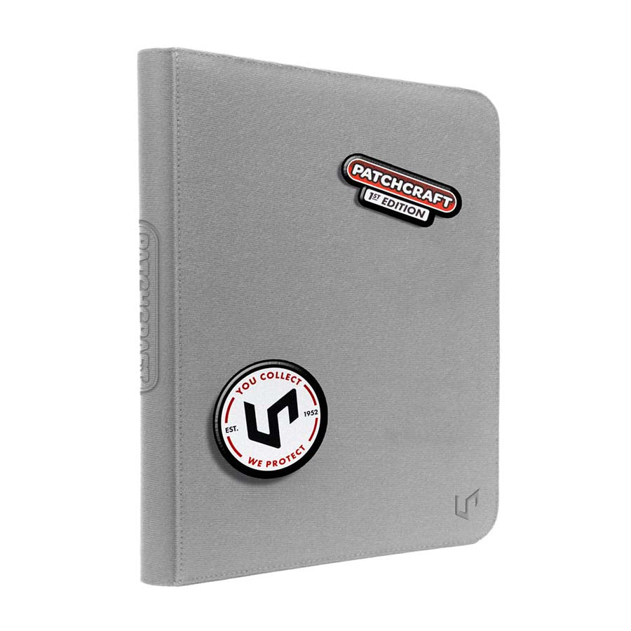 ULTRA PRO: PATCHCRAFT: ZIPPERED 9-POCKET PRO-BINDER: Grey